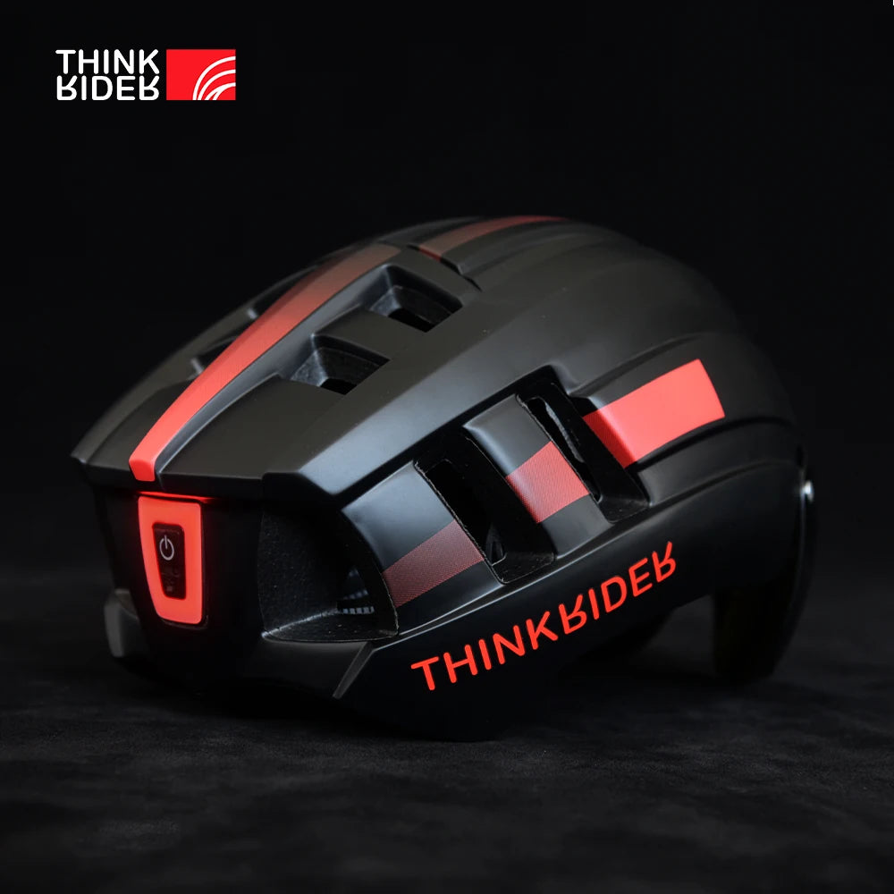 Road MTB Bicycle Helmet LED Light With Magnetic Goggles ThinkRider