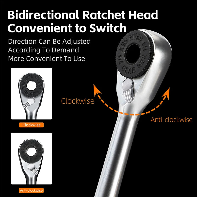 Portable Ratchet Wrench Kit 14 In 1 WEST BIKING