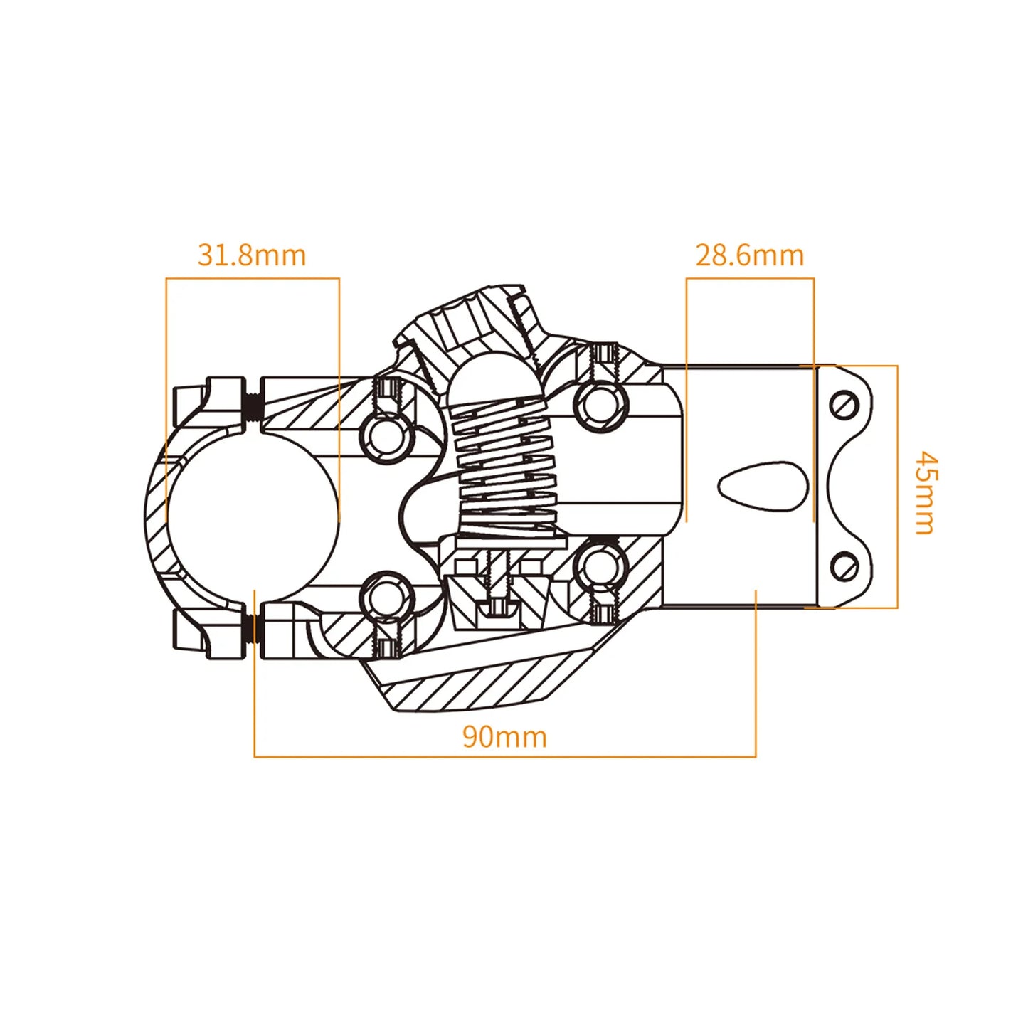 Bicycle Four link Shock Stem 31.8*90MM MEROCA