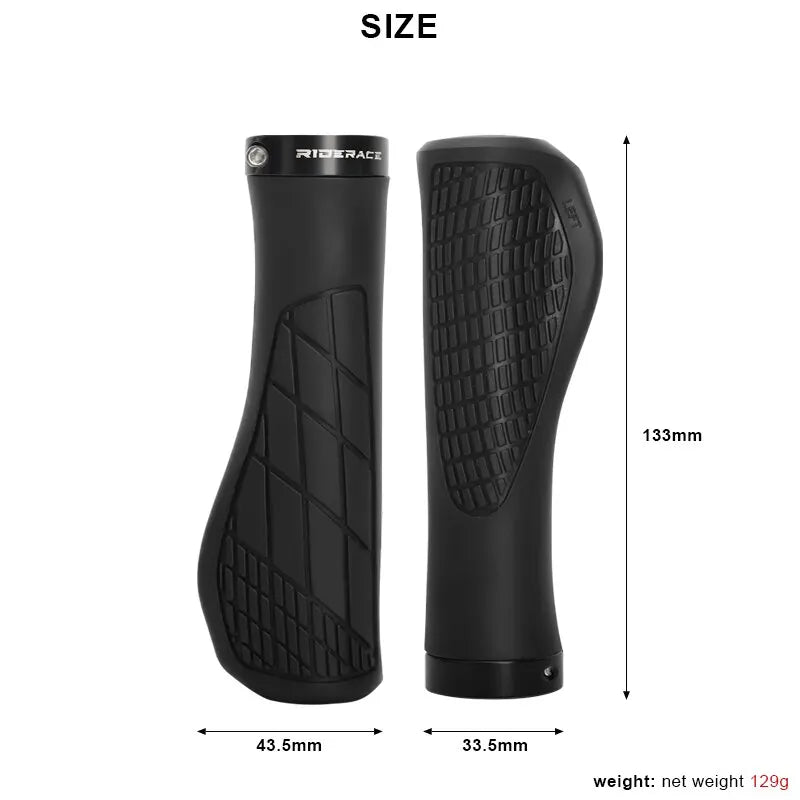 Bicycle Soft Rubber Shockproof Ergonomic Anti-Slip Handlebar RIDERACE