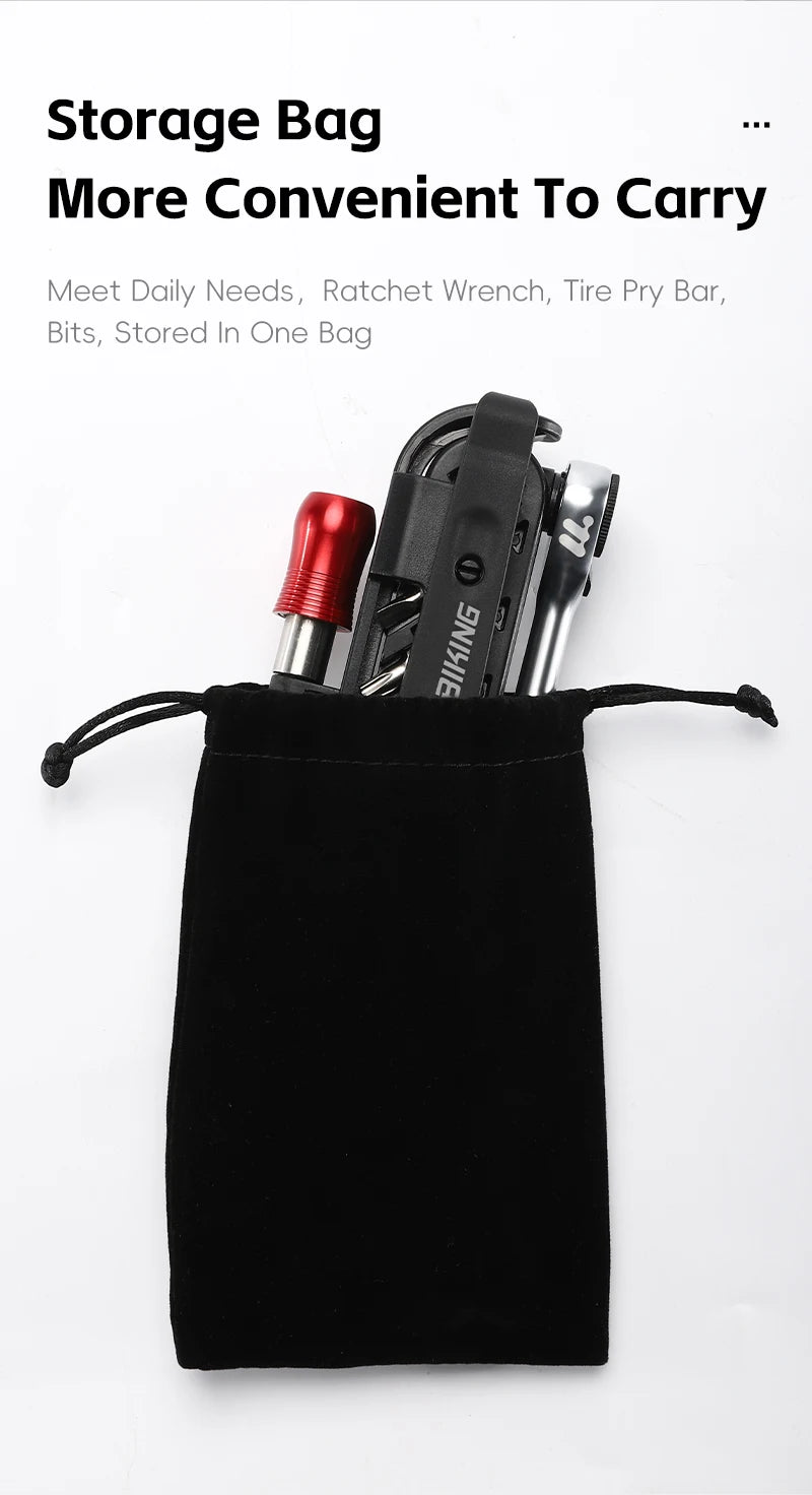 Portable Ratchet Wrench Kit 14 In 1 WEST BIKING