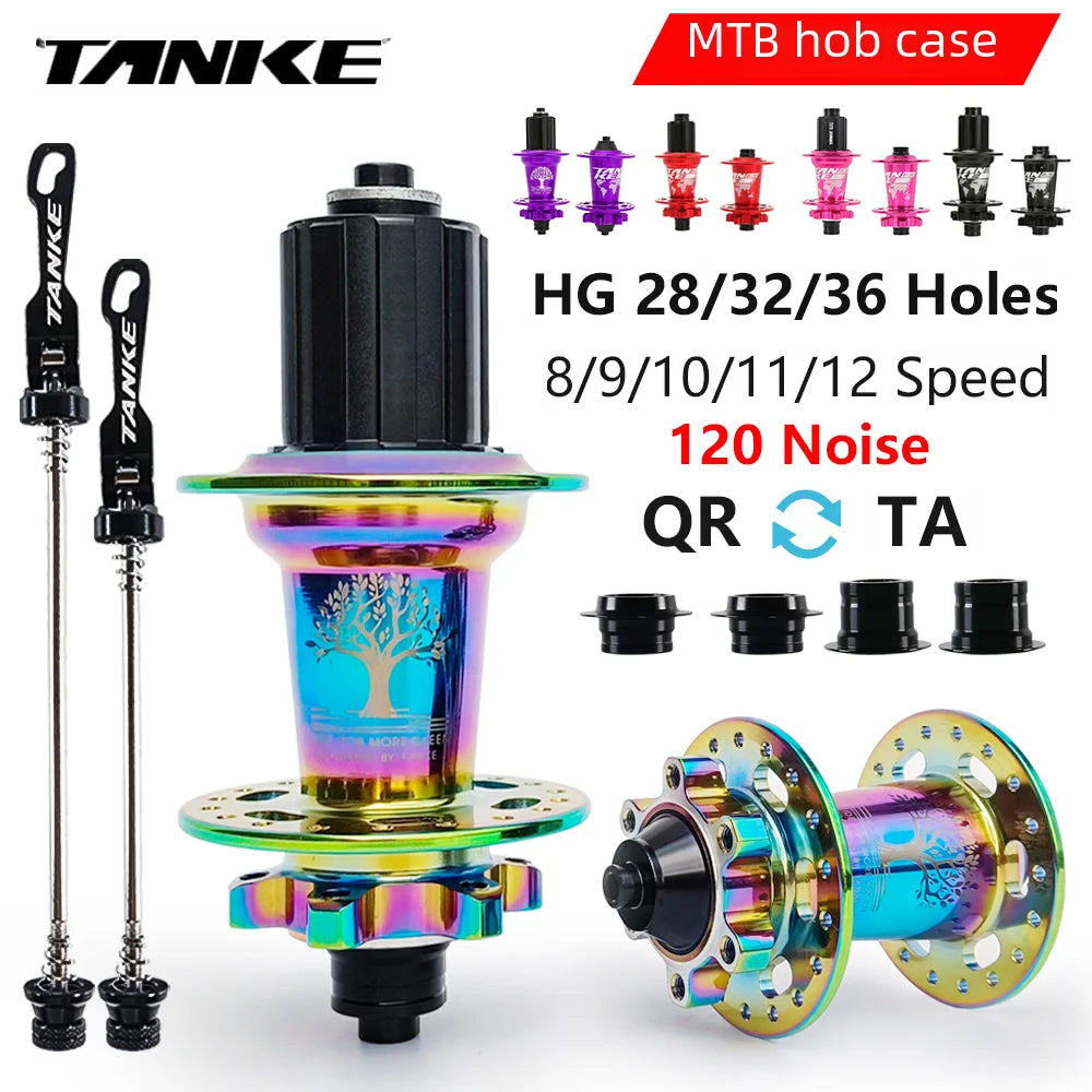 Click Hub 6 Bearing MTB Front Rear 28 32 36 Holes QR Thru-axle TANKE 120