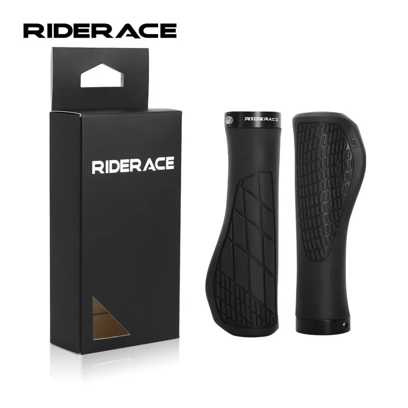 Bicycle Soft Rubber Shockproof Ergonomic Anti-Slip Handlebar RIDERACE