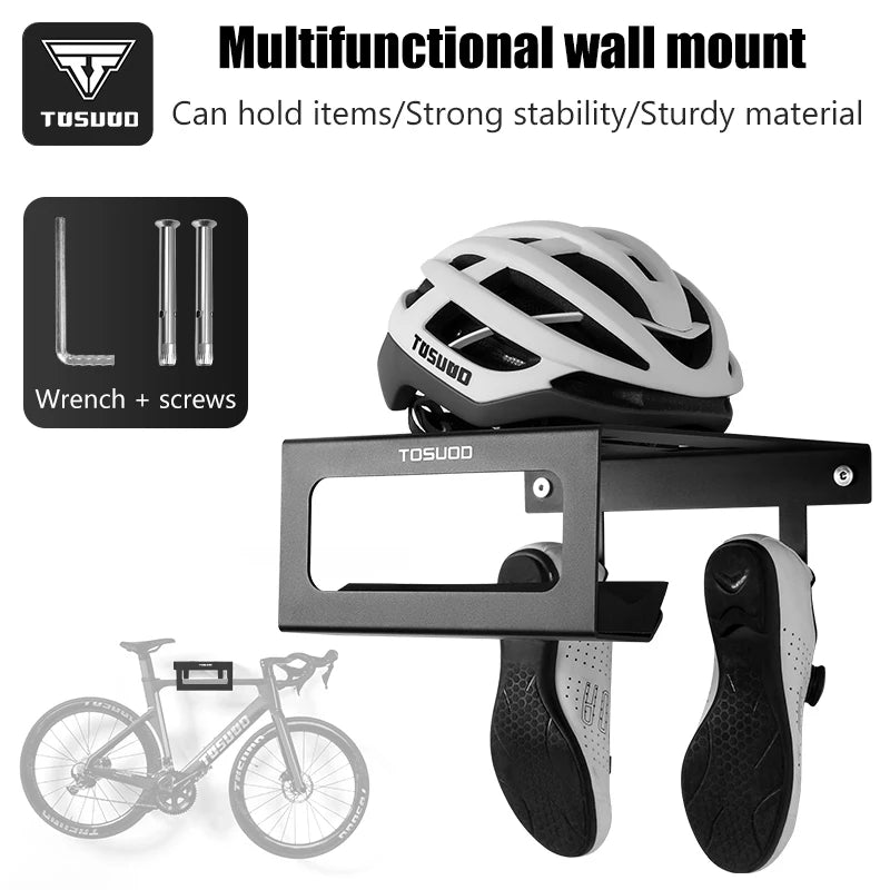 Mountain road bicycle wall rack storage