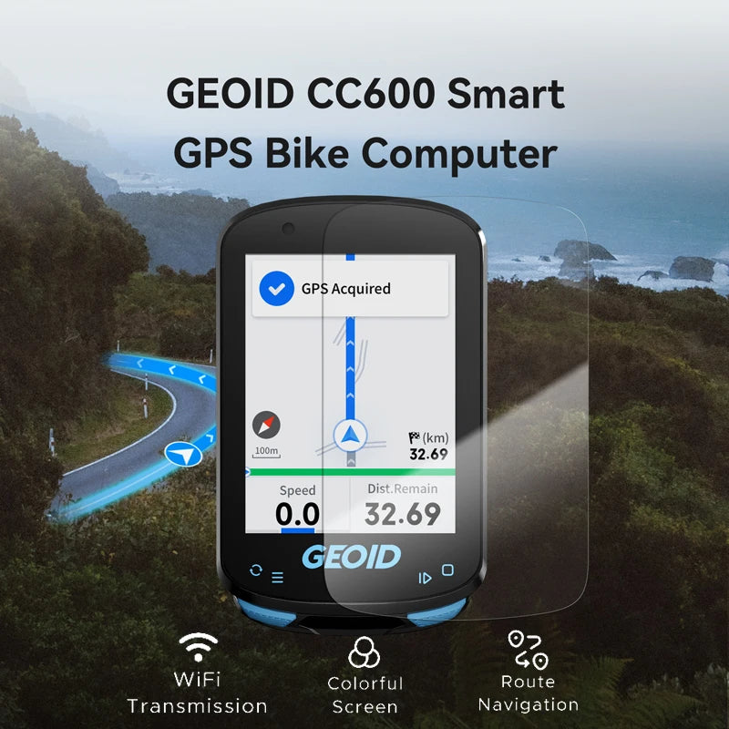 Bicycle Wireless Smart Computer Navigation WIFI ANT Odometer IPX7 GEOID CC600