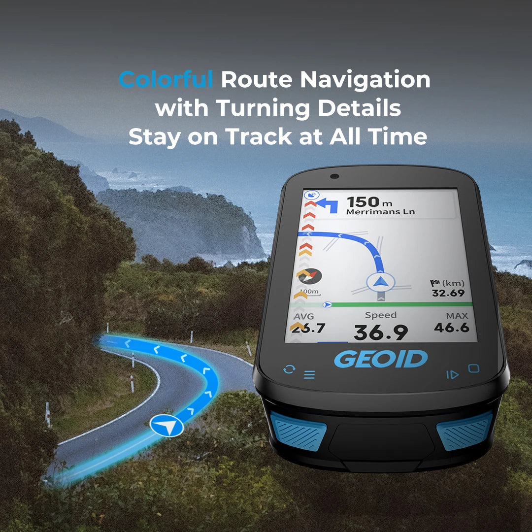 Bicycle Wireless Smart Computer Navigation WIFI ANT Odometer IPX7 GEOID CC600