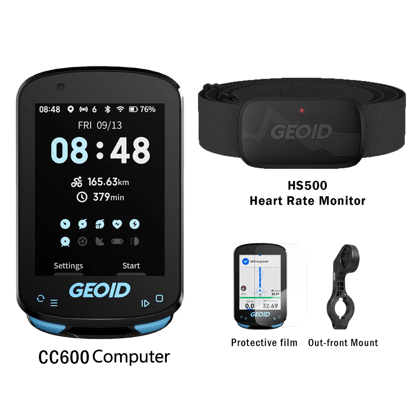 Bicycle Wireless Smart Computer Navigation WIFI ANT Odometer IPX7 GEOID CC600