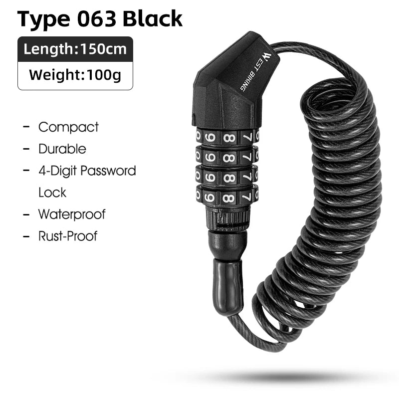 Portable Bicycle Password Lock WEST BIKING
