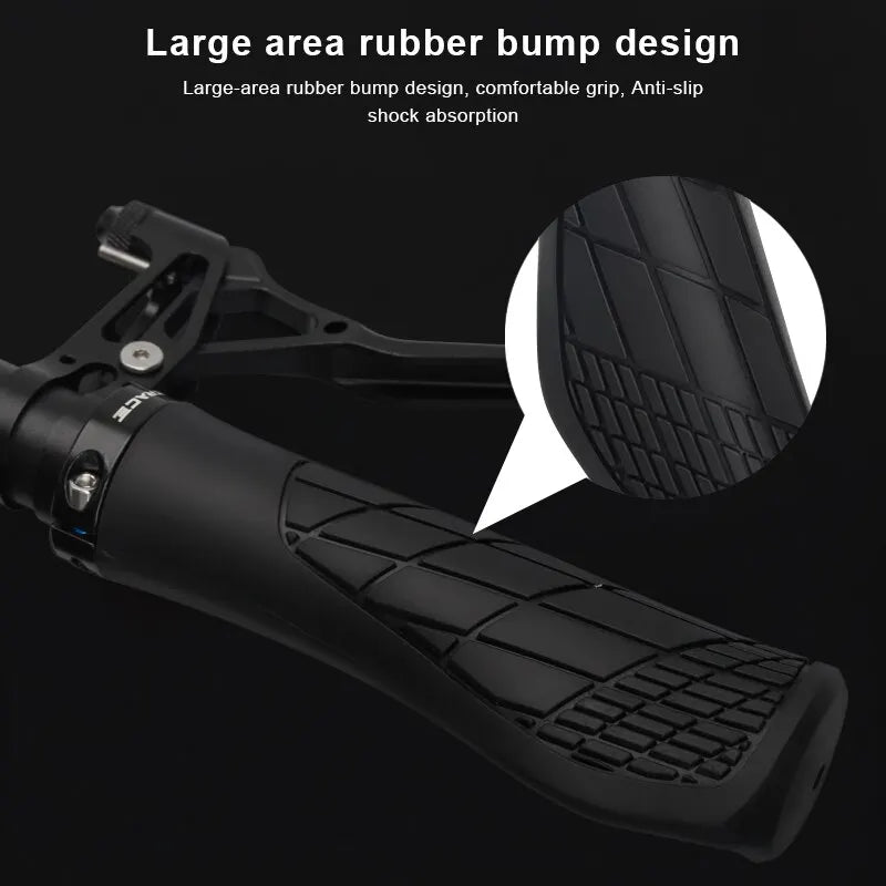 Bicycle Soft Rubber Shockproof Ergonomic Anti-Slip Handlebar RIDERACE