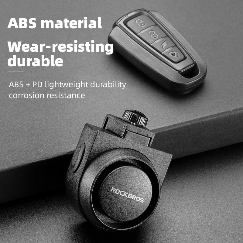 Bicycle Type-C Vibration Anti Theft Electric Alarm Horn with Wireless Remote Control ROCKBROS
