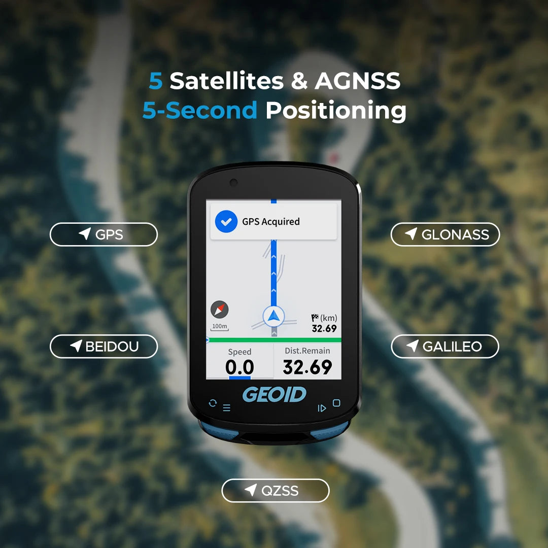 Bicycle Wireless Smart Computer Navigation WIFI ANT Odometer IPX7 GEOID CC600