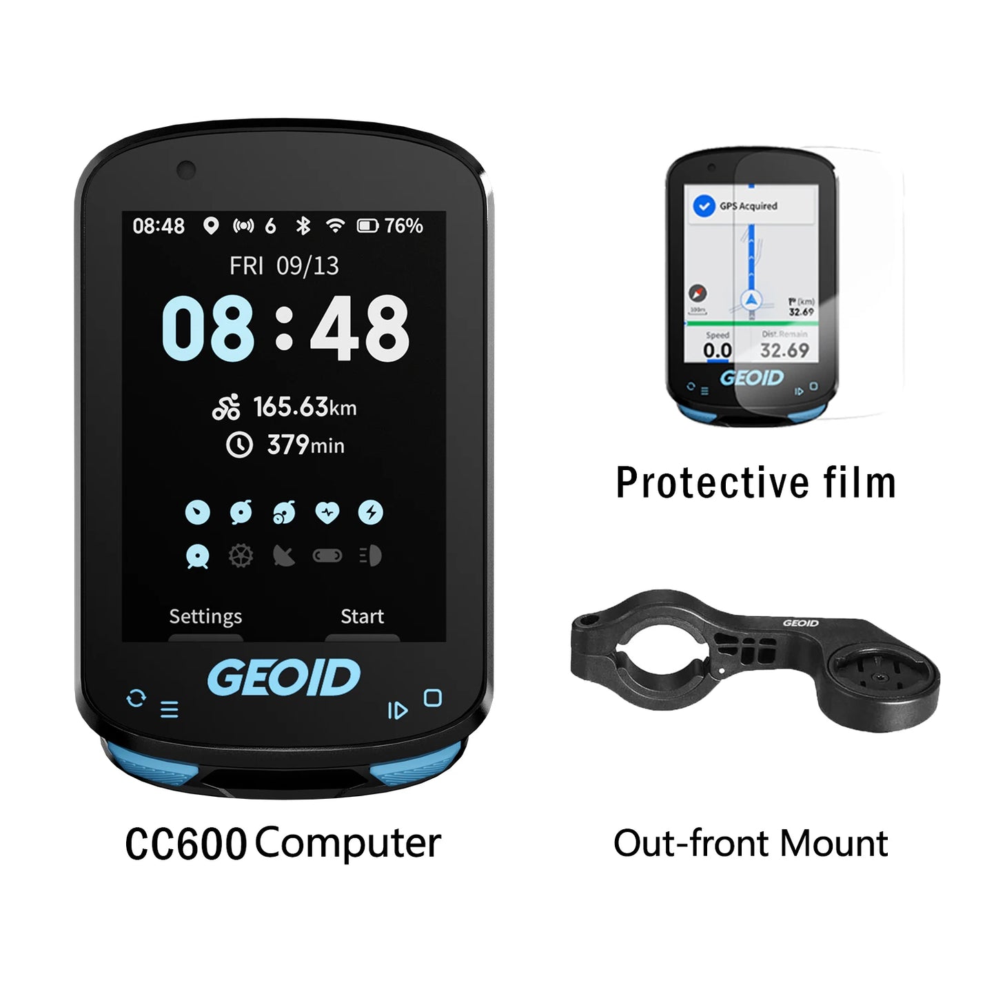 Bicycle Wireless Smart Computer Navigation WIFI ANT Odometer IPX7 GEOID CC600