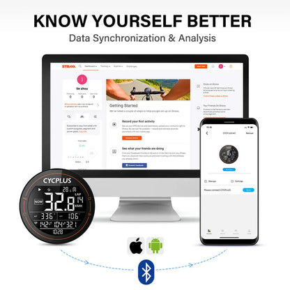 Bicycle Computer Wireless GPS ANT+ Bluetooth Waterproof CYCPLUS M2