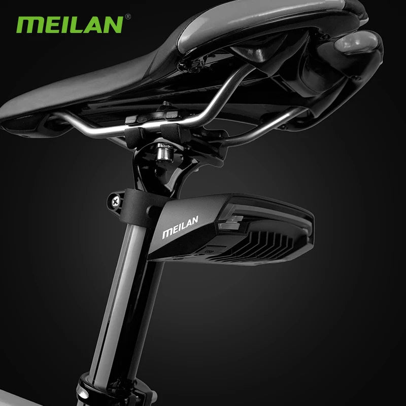 Wireless Smart USB Rechargeable Bicycle Rear Light Laser Tail  Lamp Meilan X5