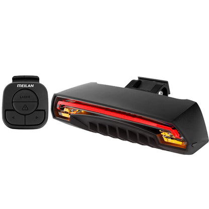 Wireless Smart USB Rechargeable Bicycle Rear Light Laser Tail  Lamp Meilan X5