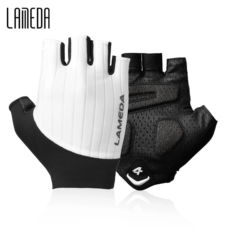 Summer Bicycle Half Finger Gloves 3D Padded Anti-Slip Shock-Absorbing LAMEDA