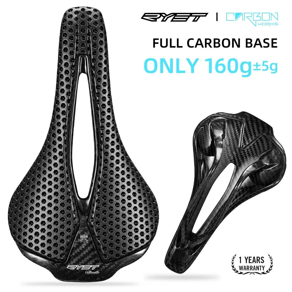 3D Printed Bicycle Ultralight Carbon Saddle 250x140mm RYET