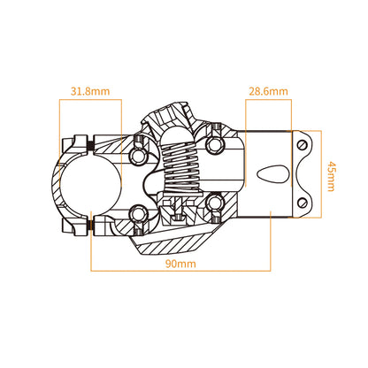 Bicycle Four link Shock Stem 31.8*90MM MEROCA