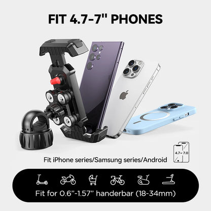 Shockproof Bike Phone Holder with Vibration Dampener For 4.7-7" Phones Joyroom