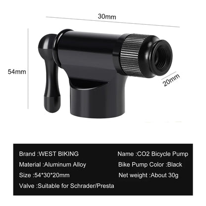 Mini Bicycle CO2 Pump Portable Tire Inflator WEST BIKING