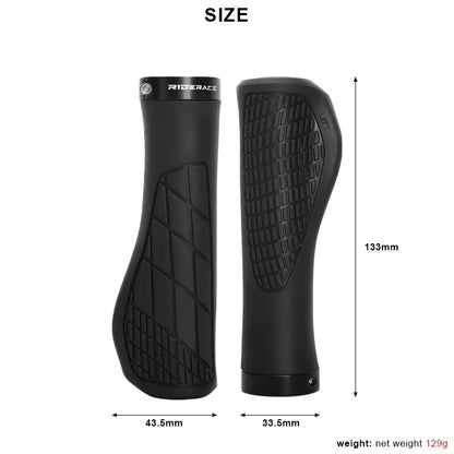 Bicycle Soft Rubber Shockproof Ergonomic Anti-Slip Handlebar RIDERACE