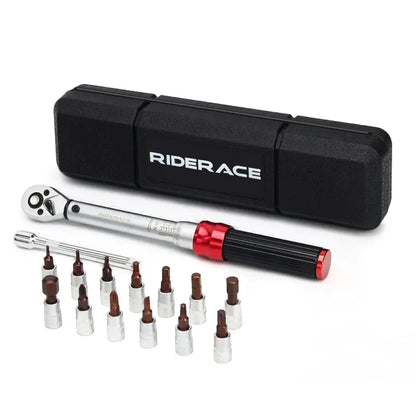 Bicycle Torque Wrench Set 15Pcs 1/4" 2-24Nm RIDERACE