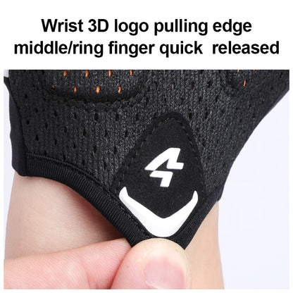 Summer Bicycle Half Finger Gloves 3D Padded Anti-Slip Shock-Absorbing LAMEDA