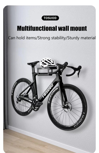 Mountain road bicycle wall rack storage