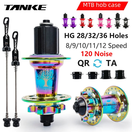 Click Hub 6 Bearing MTB Front Rear 28 32 36 Holes QR Thru-axle TANKE 120