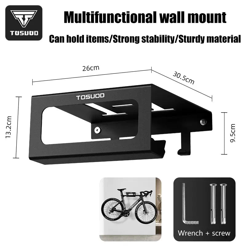 Mountain road bicycle wall rack storage