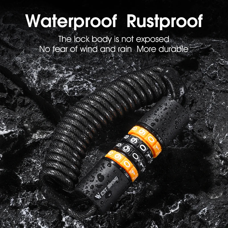 Portable Bicycle Password Lock WEST BIKING