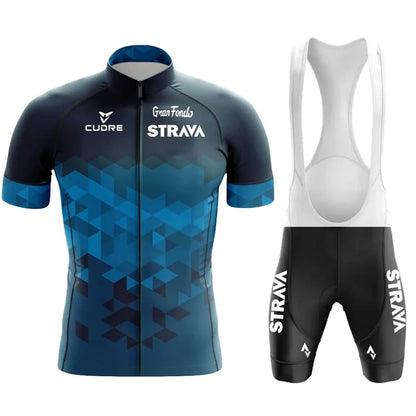 Jersey Set Strava Summer Short Sleeve Breathable Men's Mountain Bike Jersey