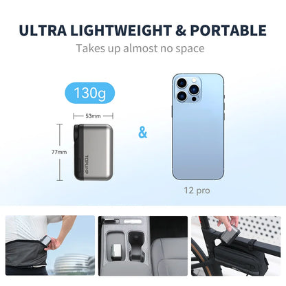 Mini Portable Electric Bike Pump 120PSI Max 450mAh Battery TOPUMP TB2 PRO