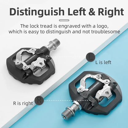 Bicycle Lock Pedal 2 In 1 Anti-slip Lock Nylon Pedal ROCKBROS