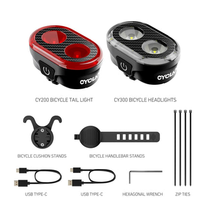 Bicycle Smart Brake Sensing Front Rear Light CYCLAMI CY300T