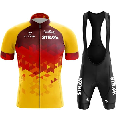 Jersey Set Strava Summer Short Sleeve Breathable Men's Mountain Bike Jersey