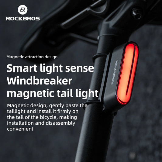 Magnetic LED Bike Tail Light Type-C 7 modes Rechargeable ROCKBROS
