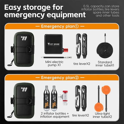 Bicycle Saddle Waterproof Bag 600D TPU Seamless WEST BIKING