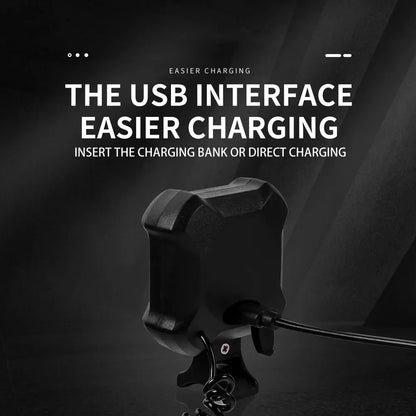 Bicycle Multifunctional 2-in-1 Horn Lamp High Decibel Waterproof USB Charge