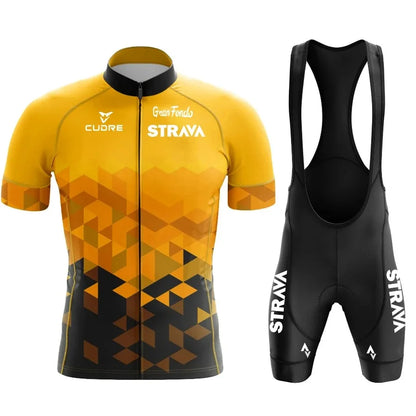 Jersey Set Strava Summer Short Sleeve Breathable Men's Mountain Bike Jersey