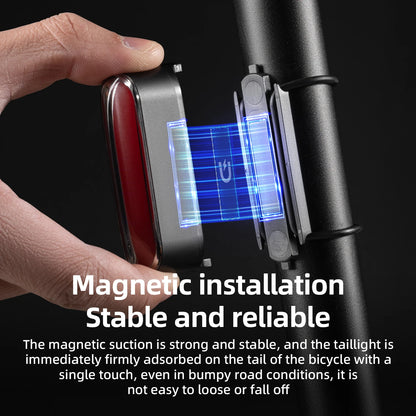 Magnetic LED Bike Tail Light Type-C 7 modes Rechargeable ROCKBROS