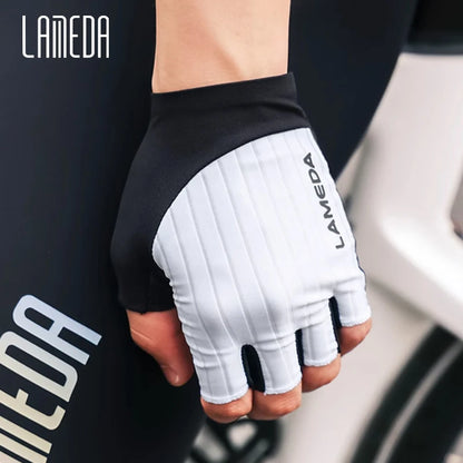 Summer Bicycle Half Finger Gloves 3D Padded Anti-Slip Shock-Absorbing LAMEDA