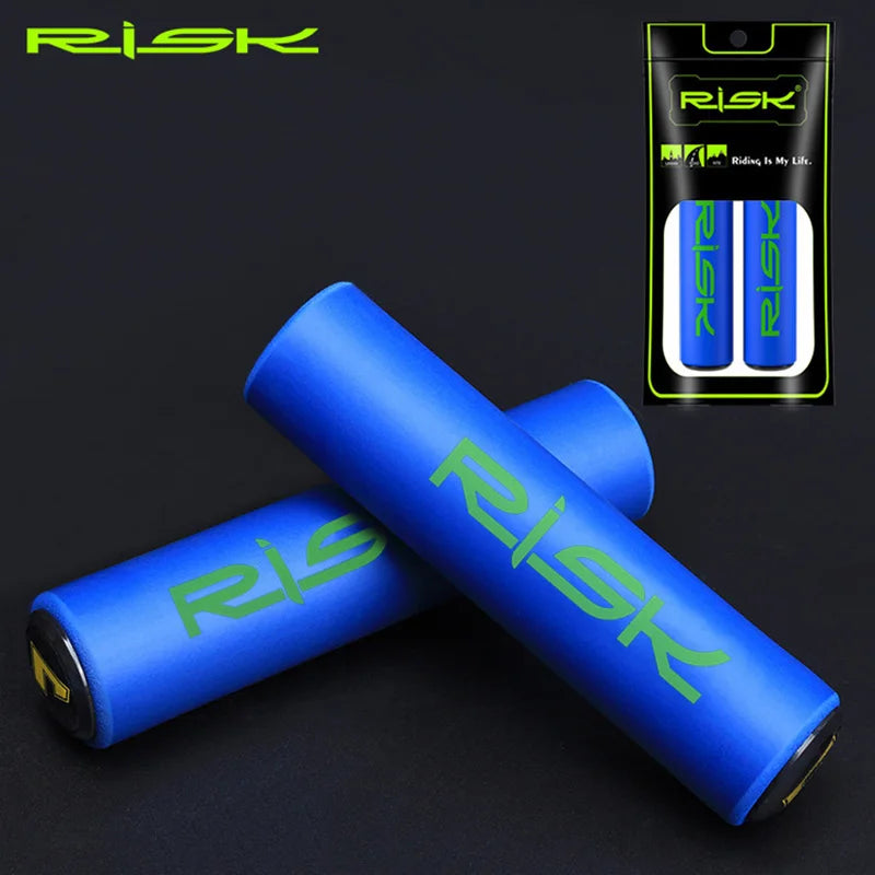 Bicycle Handlebar Grips With Dust Plug Shock-Absorbing Anti-skid RISK