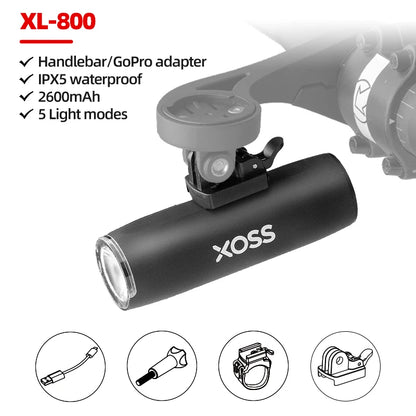Bike Light XL1200 Headlight Waterproof Rechargeable Front Lamp XOSS 200-1200 Lm