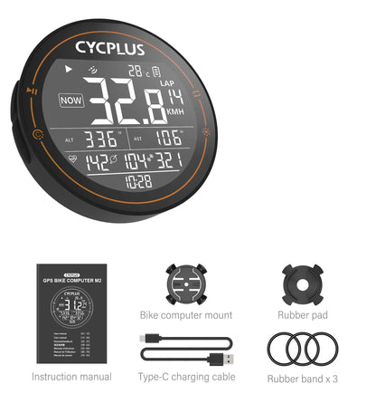 Bicycle Computer Wireless GPS ANT+ Bluetooth Waterproof CYCPLUS M2