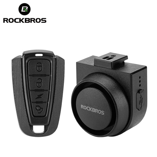 Bicycle Type-C Vibration Anti Theft Electric Alarm Horn with Wireless Remote Control ROCKBROS