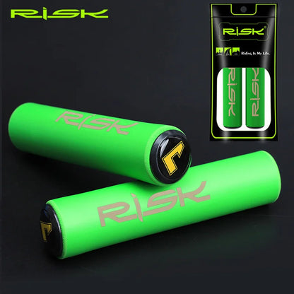 Bicycle Handlebar Grips With Dust Plug Shock-Absorbing Anti-skid RISK