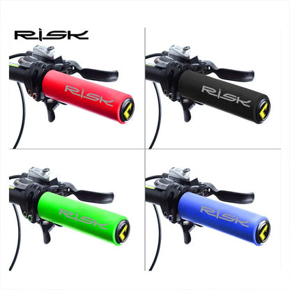 Bicycle Handlebar Grips With Dust Plug Shock-Absorbing Anti-skid RISK