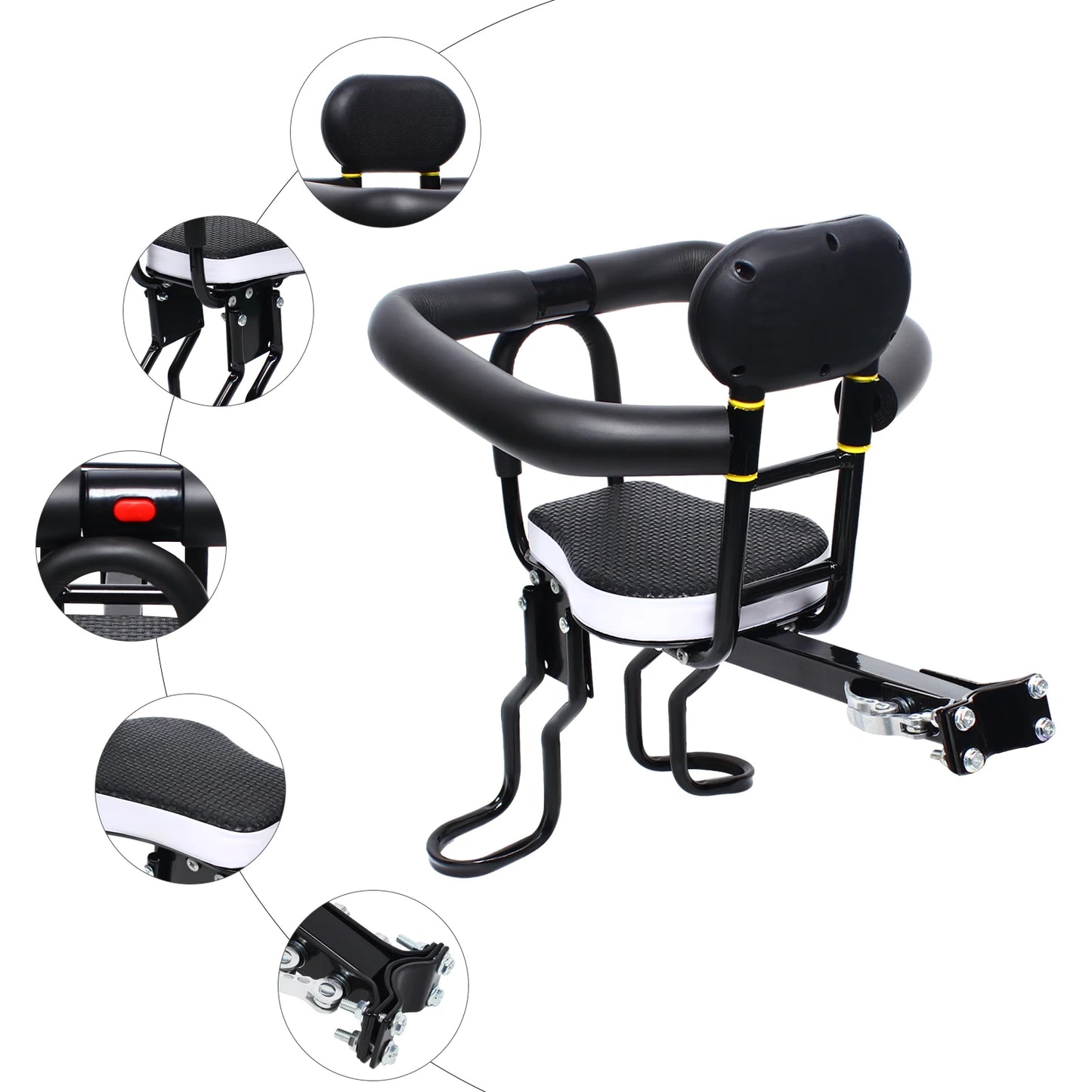 Kids Bike Seat Bearing 40kg Front Mounted