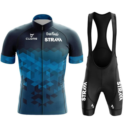 Jersey Set Strava Summer Short Sleeve Breathable Men's Mountain Bike Jersey